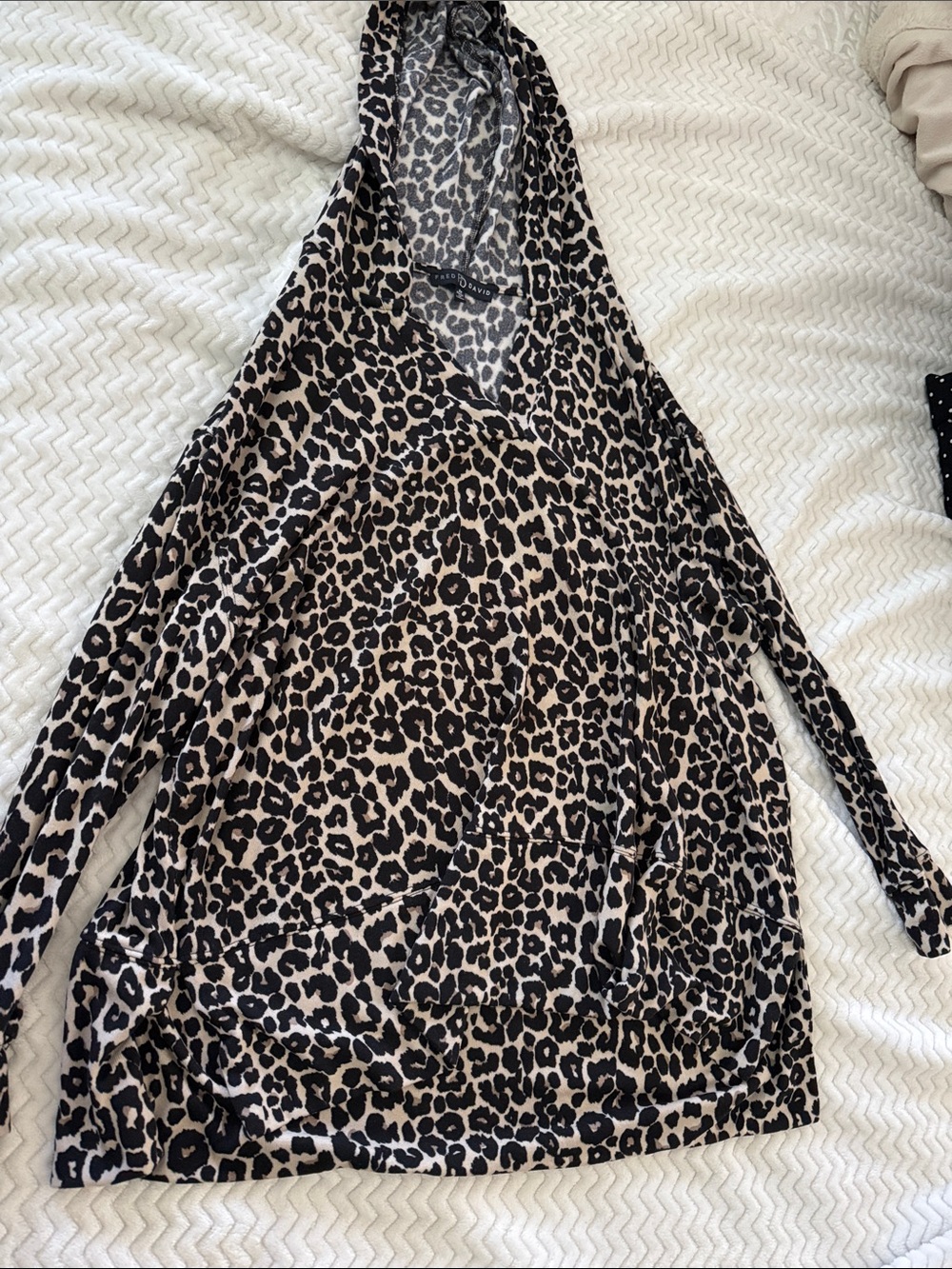Leopard Print Hooded Long Sleeve Top
